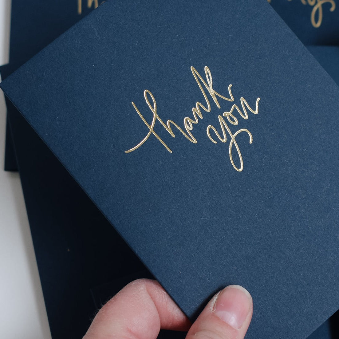 Gold Lettering Thank You Card