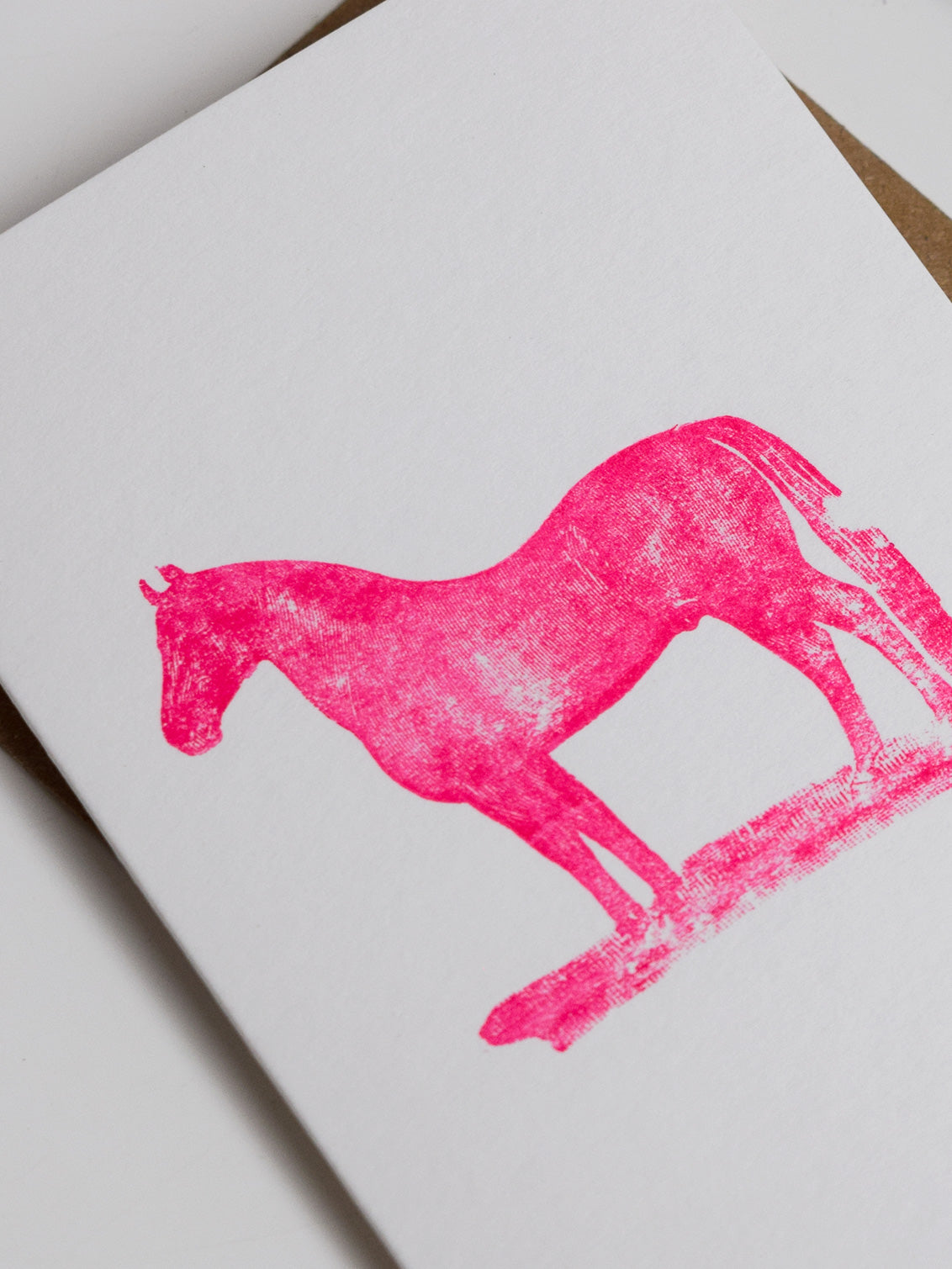 Fluoro Pink Horse Birthday Card