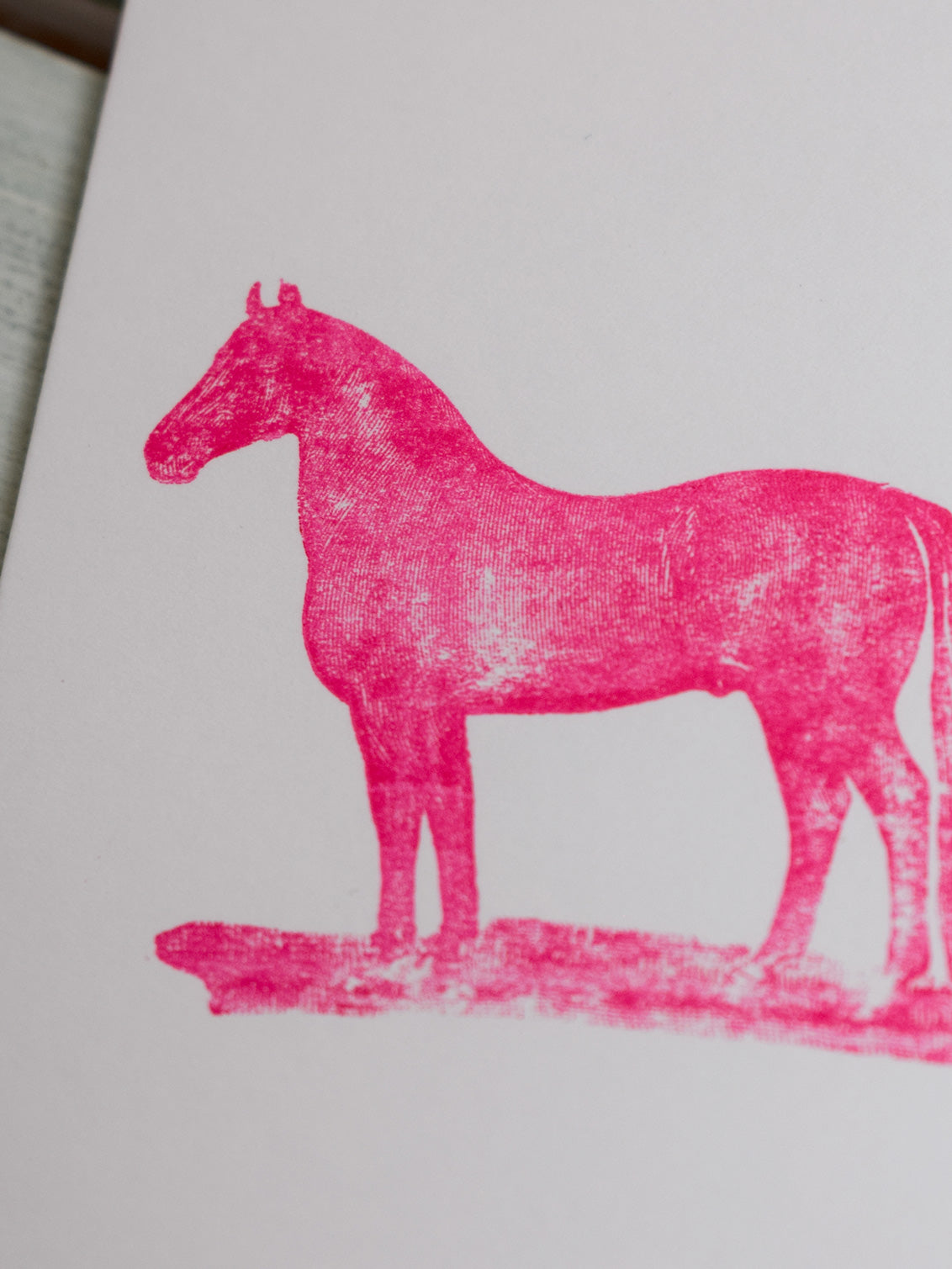 Fluoro Pink Horse Birthday Card