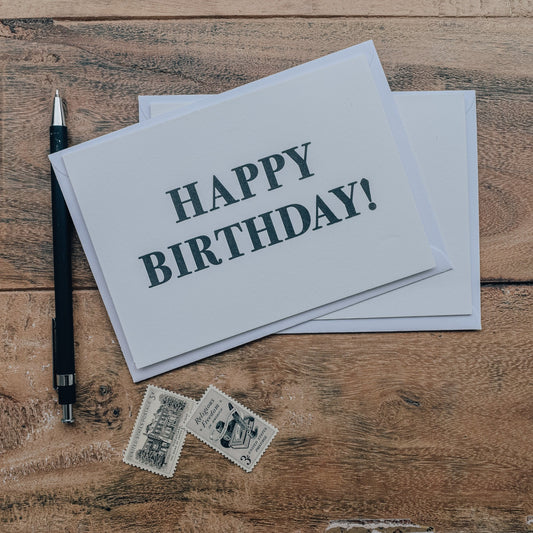 Happy Birthday Letterpress Greeting Card